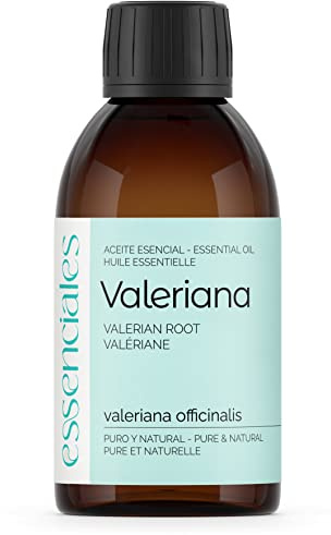 ESSENCIALES Aceite Esencial de Valeriana 200 ml – 100% Puro y Natural – Aroma Relajante – Ideal para Difusor y Aromaterapia