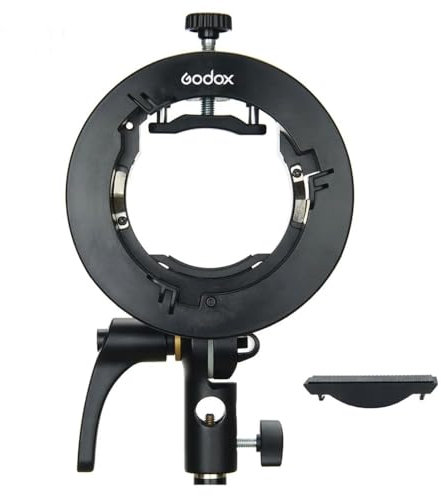 Godox S2 Type Bracket Bowens für GODOX V100 V1 Pro AD200 Pro II RS60R RS60BI AD400Pro AD100Pro V860II TT685 TT600 TT350, auch Kompatibel mit Sony Canon Nikon Blitzgeräte