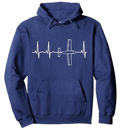 Camisa de piloto de avión Camisa de piloto con capucha Sudadera con Capucha, Unisex para adultos, Azul Marino, XXL
