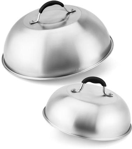 onlyfire 9 Inch &12 Inch Heavy Duty Stainless Steel Chesse Melting Dome