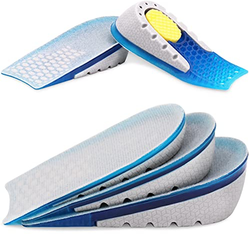 Ailaka Gel Höhe Erhöhen Einlegesohlen - Unsichtbare Schuhlifteinsätze Gel Fersenpolster, 1.4Zoll/3.5CM Geleinlagen für Männer und Frauen