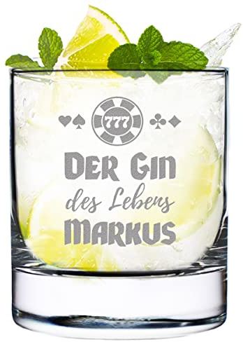 polar-effekt Tonic Ginglas graviert mit Spruch - personalisierte Lasergravur - Cocktailglas 320 ml Volumen - Sommergetränk - Drinks, Longdrinks - Geburtstag, Weihnachten - Spruch: Der Gin des Lebens