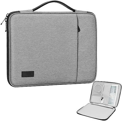 MoKo Tablet Tasche Kompatibel mit iPad Pro 11 M2 2022-2018, iPad 10. 10,9 2022, iPad Air 5/4 2022, Galaxy Tab A8 10,5/Tab S8 11 2022, Polyester Sleeve Case für 9-11 Tablet, Schwarz/Grau