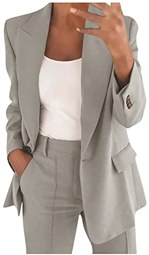 Completo Donna Elegante Tailleur Blazer Completa Completo Tailleur Pantaloni e Giacca Taglie Forti da Cerimonia Tailleur Pantalone Estivo Curvy Ufficio e Lavoro Tuta Due Pezzi