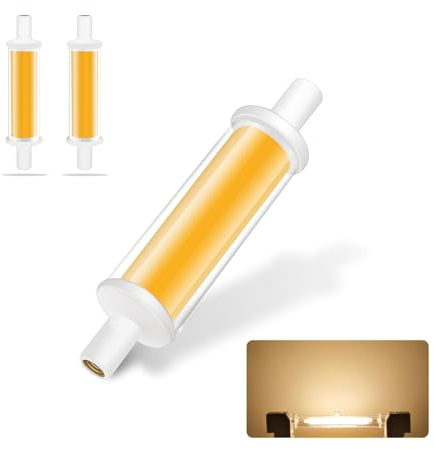 BVCL Ampoules LED R7s 78mm, Warm White 2700K, Lampe dimmable, 2023 Dernière Conception, 4.2W LED R7S équivalent à 40W halogène, AC 220V 470lm