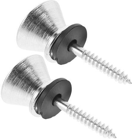Warmhm Guitar Strap Lock Fixator Metal Button Pin Non-Slip Strap Locks for Acoustic Guitar and Electric Bass Easy Install Random Colour