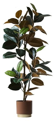 Kunstpflanze Grünpflanze Künstlicher Baum Nordischer Stil Simulationspflanze Eingemachter Gummibaum Typ Bonsai Innendekoration Gefälschter Baum Künstliche Pflanzen (Color : B)