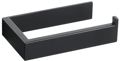 SAYAYO Toilettenpapierhalter Ohne Bohren Toilettenpapierhalter Schwarz Klopapierhalter Selbstklebend Edelstahl Toilet Paper Holder WC Rollenhalter für Toilette und Badezimmer