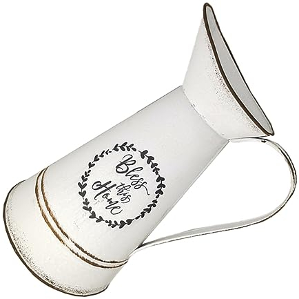 Alipis 1stk Entenschnabeltopf Gießkanne 2 Liter Gieskanne Vase Mit Blumenkrug Waschschüssel Blumenverzierungen Blumeneimer Aus Metall Krugvase Eimer Topf Verzinktes Blech Altmodisch Weiß
