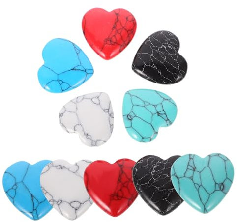 NUOBESTY 10 Kristallherz Ornamente 20mm ohne Bohrung 10 Stück-Pack Tischdeko für Schlafzimmer und Tisch Chic als Glücksbringer