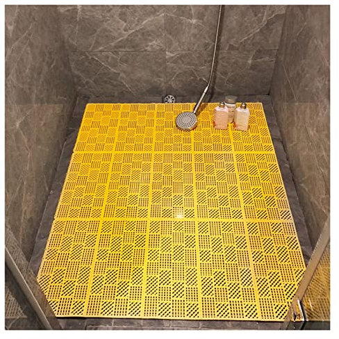 duschmatte rutschfest badematte rutschfest badematte Holz Drainage-Antirutschmatte, durchbrochener Spleiß-Bodenteppich, wasserdichter Nassbereichsteppich, zuschneidbare Schwimmbad-Balkon-BOD