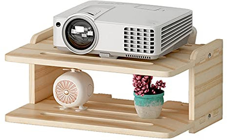 Projector Stand Projector Stand Projector Mount Wall Wall Bracket Holder Projector Mount Bracket Fixing for Different Size Projector 2 Tier Wooden Projector Mount ( Large)