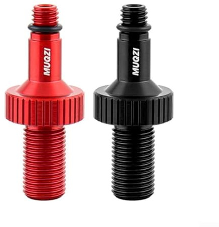Fahrradzubehör Aluminium Hinterer Stoßdämpfer-Luftventil-Adapter, kompatibel mit Marzocchi Druckstoßdämpfer (schwarz)