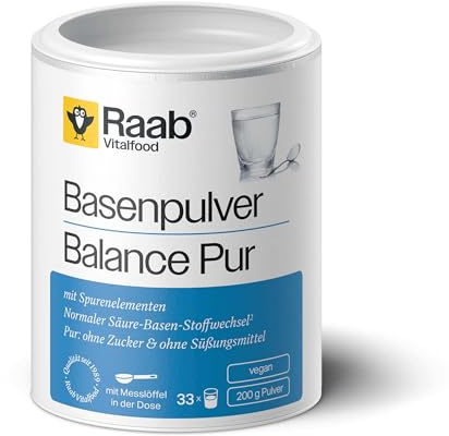 Raab Vitalfood® Basenpulver Balance Pur (200 g) - Ohne Zusätze und ohne künstliche Aromen, mit Zink für Säure-Basen-Haushalt, ausgewogene Mischung aus 10 Mineralstoffen, Vegan, Glutenfrei, Laktosefrei