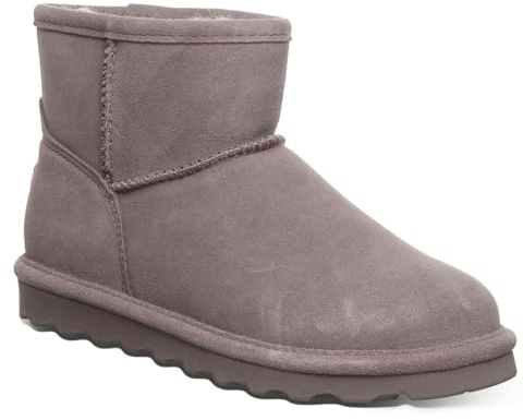 BEARPAW Women's Alyssa Ankle Boot | Multiple Colors | Slip On | Comfortable Winter Boot, Cinder, 6 UK