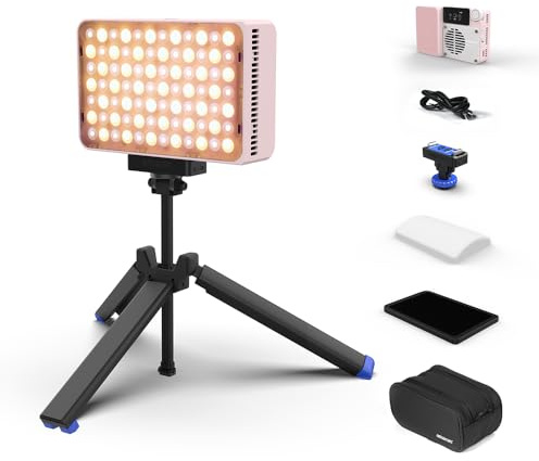 Amaran Ace 25x Bi-Color LED Light - Kits, 32W On-Camera Video Light, 2700K-6500K, 6320 Lux @ 0.5m, USB-C Fast Charging, Magnetic Mount, 9 Lighting Effects, Wireless amaran App Control - Pink