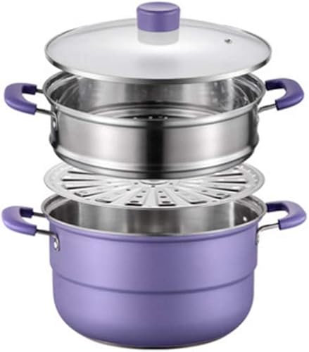 LABLADUO Olla de Vapor de Acero Inoxidable, Vaporera de Acero Inoxidable for el hogar, vaporera pequeña Gruesa, vaporera, Cocina de inducción, Estufa de Gas