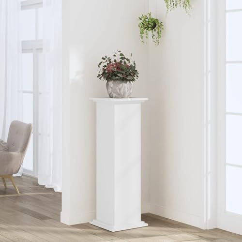 Gecheer Supporto per Piante Bianco 33x33x100 cm in Truciolato
