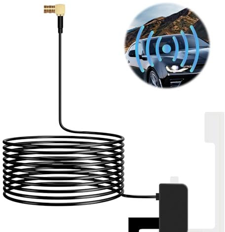 DAB+ Digital Car Radio Antenna with SMB RA Adapter and 300CM Cable - Compatible with Pioneer, Clarion, Kenwood, Alpine, JVC