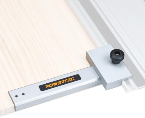 POWERTEC Track Saw Guide Rail Square, 90° Right Angle Guide Rail Protractor, Adjustable Square Guide Compatible with Festool,Makita,Milwaukee, Ridgid,Kreg (71962)