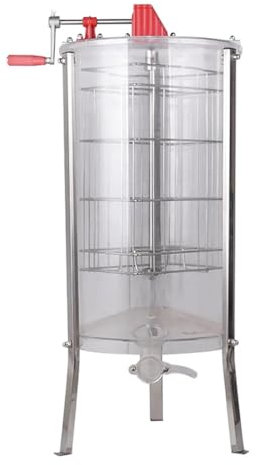 WRJAHCG 3 Rahmen Honigschleuder, Plexiglas Honigpresse Extraktor, Innenrahmen Aus Edelstahl, Haushaltshandbuch Honigpresse Bienenzucht Werkzeug