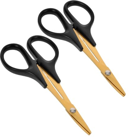 Abaodam 2 Pièces Ciseaux de Précision Courbés pour Carrosserie Rc Outils de Coupe de Modélisme pour Réparation Voiture Avion et Camion Radiocommandés