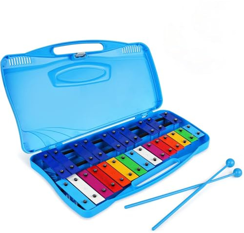 ZVD El Xilófono Infantil De 25 Teclas, Un Instrumento De Percusión Profesional, Viene Con Un Estuche Y Un Dispositivo De Seguridad De Martillo, Lo Que Lo Hace Ideal Para Principiantes (1PC)