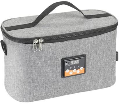 Toddmomy Elektrischer Heizbeutel für Babyflaschen mit Oxford Stoff und Flüssigkristall Thermostat Tragbarer Flaschenwärmer für Auto und Outdoor Picknick 12v 30w mit Tragegriff
