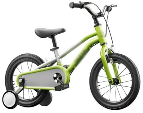 Zxarunas Coche sin Pedal Bicicleta for niños de 2 a 8 años, de 12 a 18 Pulgadas, con Ruedas de Entrenamiento, Freno de Mano y Cesta, for niña pequeña. Twister Coche(Groen,14in)