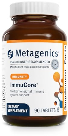 Metagenics ImmuCore - Immune Support with Vitamins C & D3, Zinc, Selenium & Mushroom Extracts* - Antioxidant & Respiratory Support* - Non‑GMO, Gluten‑Free - 90 Tablets