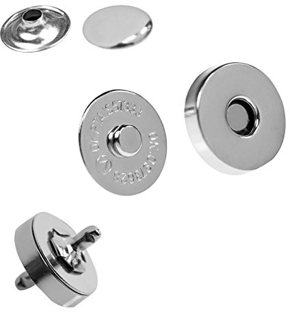 10 Magnet-Knöpfe Magnet-Verschlüsse Taschenverschluss Nähen Basteln Kleidung Tasche Alben