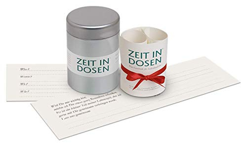 ZEIT IN DOSEN | Gutschein in hochwertiger Metalldose zum Verschenken | Zum selber beschriften | Für Männer & Frauen | Geburtstag, Valentinstag, Muttertag, Weihnachten, individuell, persönlich