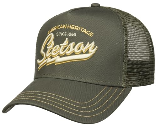Stetson JBS-Bear Trucker Keps Herrar – nät baseball Snapback keps med skärm sommar-vinter., 6 7/8/7 3/8