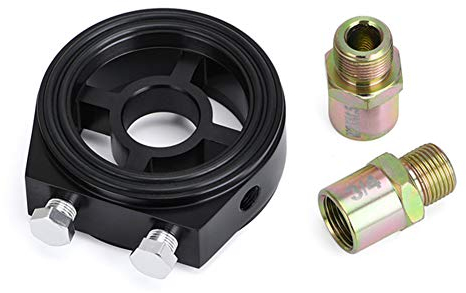 öLküHler Adapter Auto, öLfilter Sandwich Adapter Sandwich Platten Adapter Aluminium Ölfilterkühler öLküHler Kit Schwarz