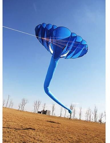 Flugdrachen Drachen Für Kinder Riesiger weicher Elefanten-Drachen für Kinder und Erwachsene – Großer Drachen mit langem Schwanz und 400 m Schnur – einfach zu fliegende Drachen für Kinder unter
