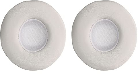 kwmobile Replacement Earpads Compatible with Beats Solo 2 Wireless/Solo 3 Wireless - 2x Sheepskin Headphones Pads - White