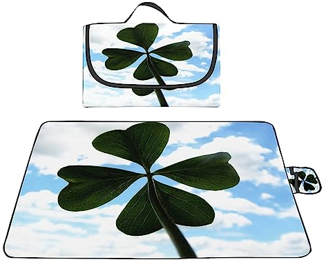 TengYuer Picknickdecke 180x200cm Stranddecke Wasserdicht Sandfrei Isoliert Faltbar Strandmatte mit Tragegriff Outdoor Campingdecke XXL für Camping Parks Strände Picknick GrüNes GlüCksgras