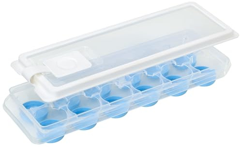 cilio Eiskugelform RONDO PLUS, für perfekt runde Eiskugeln, Kunststoff, sauberes Befüllen und müheloses Herauslösen, ideal auch für Saucen oder Pesto, 12 Kugeln á 3,5 cm Durchmesser, Blau