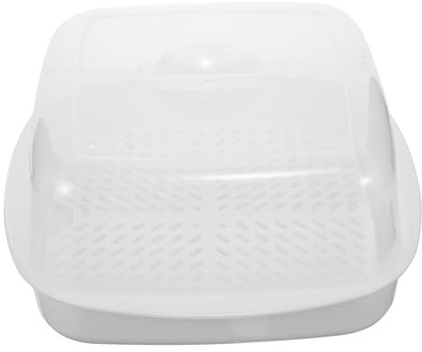 MAGICLULU 1pezzi Vaporiera Bianco Per Microonde Per Cottura Vapore Per Dessert e Riso e Sicuro Pratica Per Uso Domestico e Refrigerazione