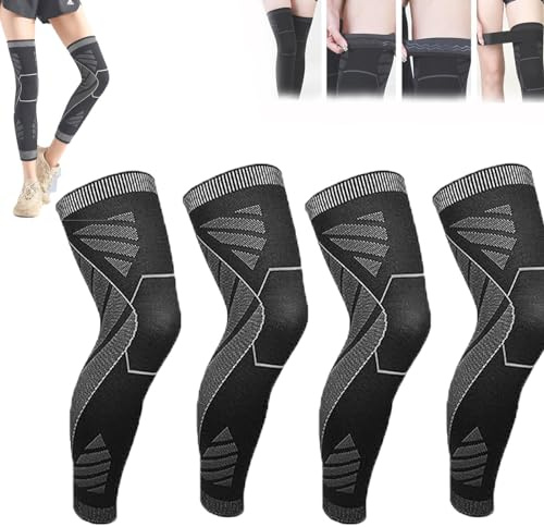 ZEPOIYM Compression de Jambe complète Flytex, Manchon de Compression de Jambe complète Flytex, Soutien du Genou pour la Course, Manchons de Compression pour Genoux et Jambes (M,2 Pairs)