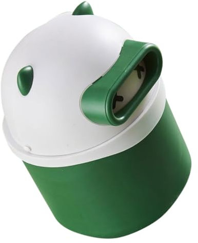 MAGICLULU Mini Poubelle De Bureau En Forme De Panda Peu Encombrante Avec Couvercle Pour Bureau Maison 1 Pièce Verte