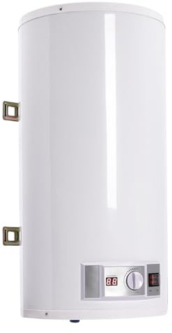 Queeucaer Calentador de agua eléctrico de interior, 80 L (capacidad de agua real: 50 L), 2000 W, blanco, montaje en pared