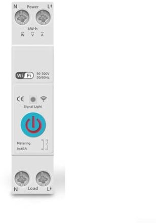 TUYA Contatore di energia di commutazione intelligente compatibile, interruttore di controllo remoto, ampia gamma di tensione, vita meccanica> 100.000 volte 63AWIFI (STM-M)