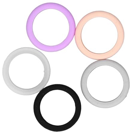 Bewinner Smart Ring Cover für Oura Ring Gen 3 / Aizo Ring – Elastischer, Kratzfester Silikon Smart Ring Schutz für den Täglichen Gebrauch, 5 Stück, 5 Farben