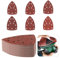 60 Pièces Triangles de Ponçage, Papier de Verre Papier Poncage Mouse, 11 Trous Feuilles AbrasivesPapier a Poncer pour Ponceuses Multiples Ponceuse Triangulaire, Grain P40/60/80/120/180/240