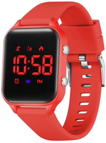 Timever Digitale Uhr Kinder Wasserdicht Armbanduhr Mädchen Jungen Stoppuhr | Sportuhr für Mädchen Jungen Licht Silikonarmband ohne App ohne Handy Digitale Uhr Alarm Timer Alltag Schule Freizeit Geschenk