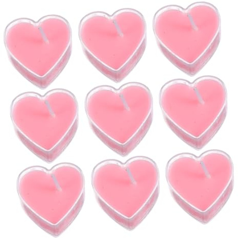 VALICLUD 9piezas Velas Perfumadas Forma De Corazón Velas Aromáticas De Cera De Té Sin Humo Para Cumpleaños Decoración De Hogar y Para De Té y Perfumadas De Propuesta