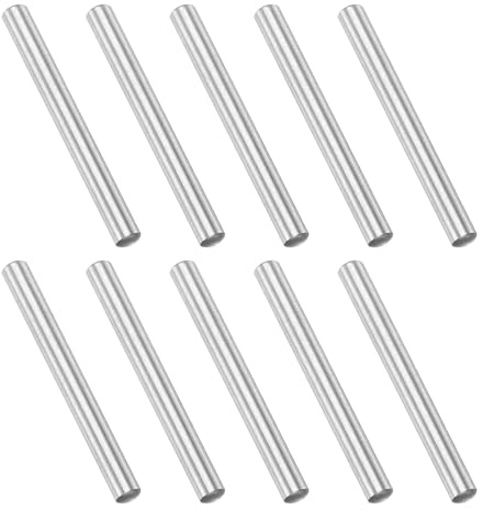 PATIKIL 10 Pcs Carbon Steel Dowel Pins, 1/16 x 5/8 Round Metal Rods Linear Rail Rod Shaft Solid Bar Stock for Pegs Support Shelves DIY Craft Shaft Model Car Gear