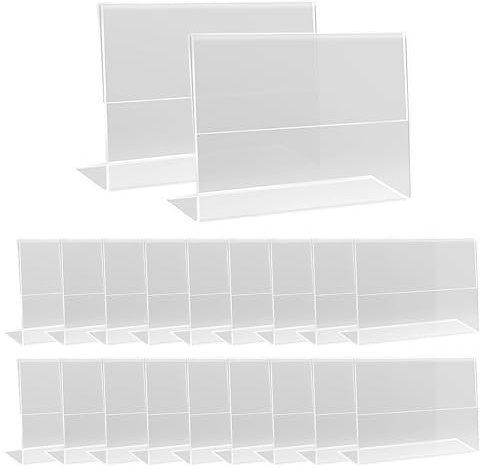 UMCHU 20 Stück Preisschilder Aufsteller, für Zuhause, Geschäft, Restaurant | Transparent, PET, 9 x 3 x 6cm, aufrechtes Design,mit Schutzfolie versehen,zur Präsentation von Preisetiketten im Einzelhandel