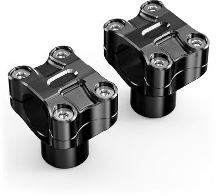 Riser Manubrio Per Moto Per Dyna Per Street Per Bob Per FXDB Per Super Per Glide Per FXD Per Low Per Rider Per FXDL Per Wide 2 Riser Manubrio 1.25 Bar(Nero)